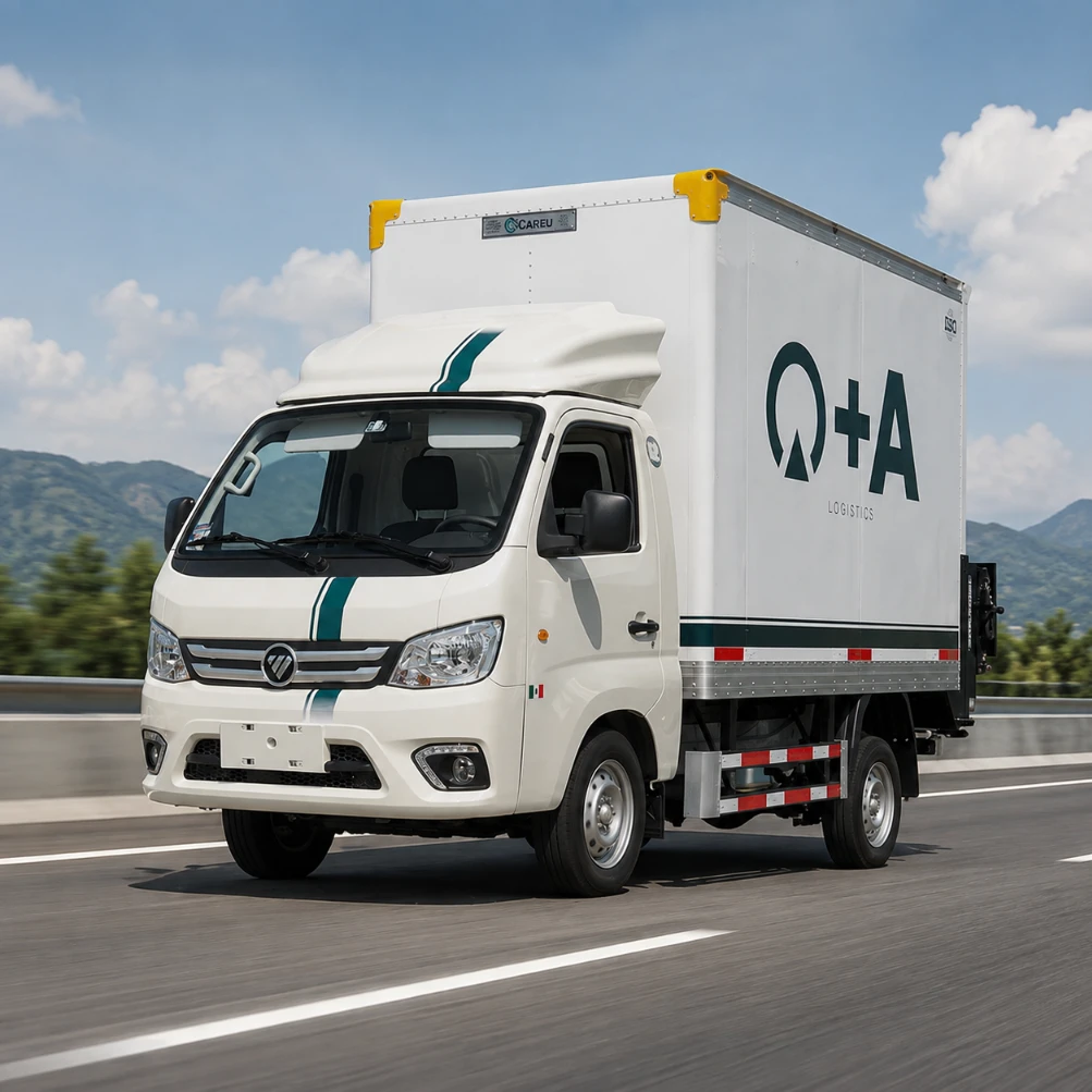 Camión Foton Aumark TM3 de O+A Logistics para operaciones logísticas urbanas en México